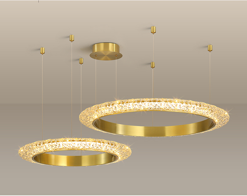 Luxury Crystal Chandelier For Living Room Round Creative Design gold pendant light(WH-CY-219)