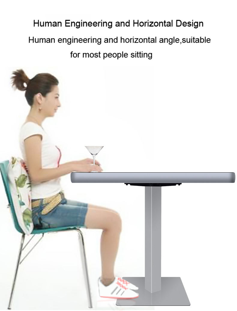 21.5 Inch Smart Coffee Table with Capacitive Touch Screen Wireless Charging and Multi Touch Interactive Game Desk