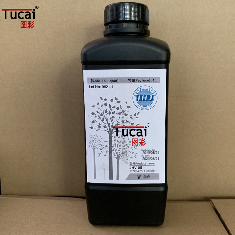 Japan Odorless UV Inkjet Ink JHV Uv Led Sustainable Printing Ink For Toshiba CE4 Printhead