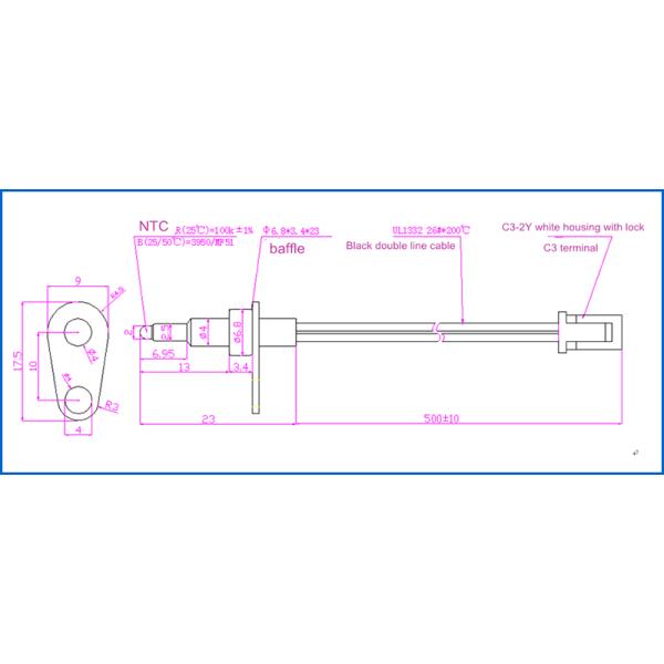 High Sensitivity Embedded Temperature Sensor Resistor For GF21388 Commercial Coffee Machine