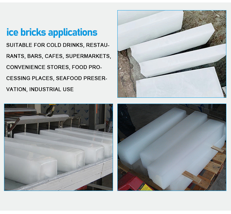 R404a Refrigerant Salt Water Ice Block Machine Auto Industrial Ice Maker Machine