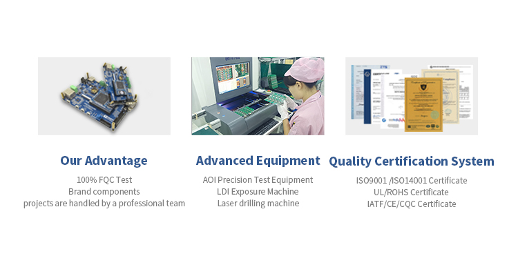 94v0 8 Layers Medical PCB Assembly CCTV Motherboard ISO9001