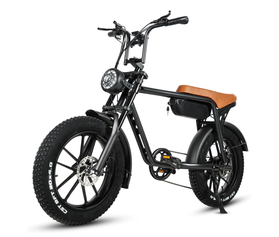 750W Fat Tire Electric Bicycle 48V 17Ah Battery Electric Bikes With Front Suspension