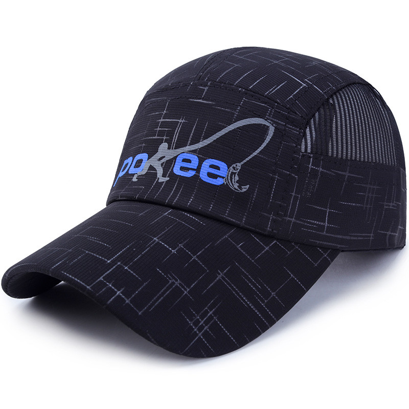 Custom Running Cap Outdoor Quick Dry Sport Cap soft fabric and mesh breathable baseball cap color: red &blue
