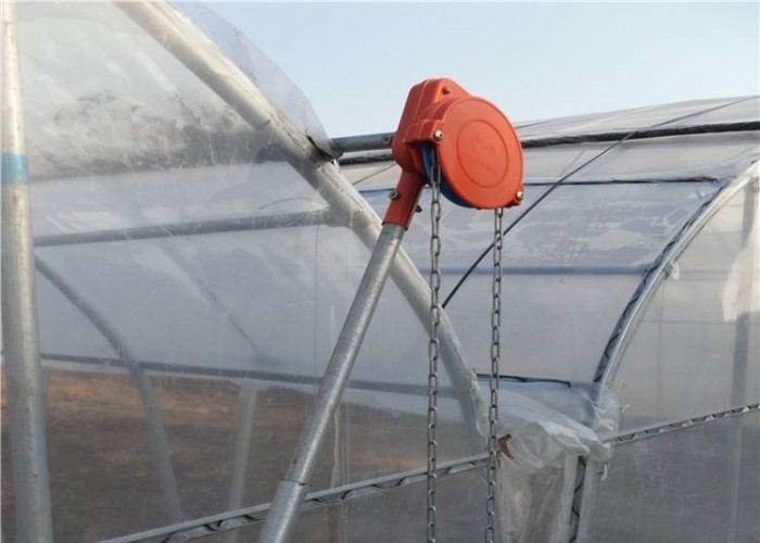 Manual Roll Up Motor Machine For Greenhouse Orange Blue Film Roller For Roof Ventilation And Shade Net