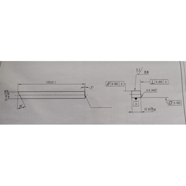 110×15.24×15.24 Grey Carbide Cutting Tools High Speed For Milling Machine