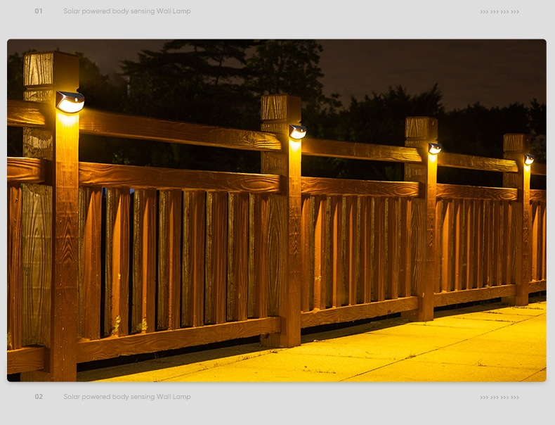 Outdoor Courtyard Waterproof Lighting Led Light Control Solar Wall Light for Garden