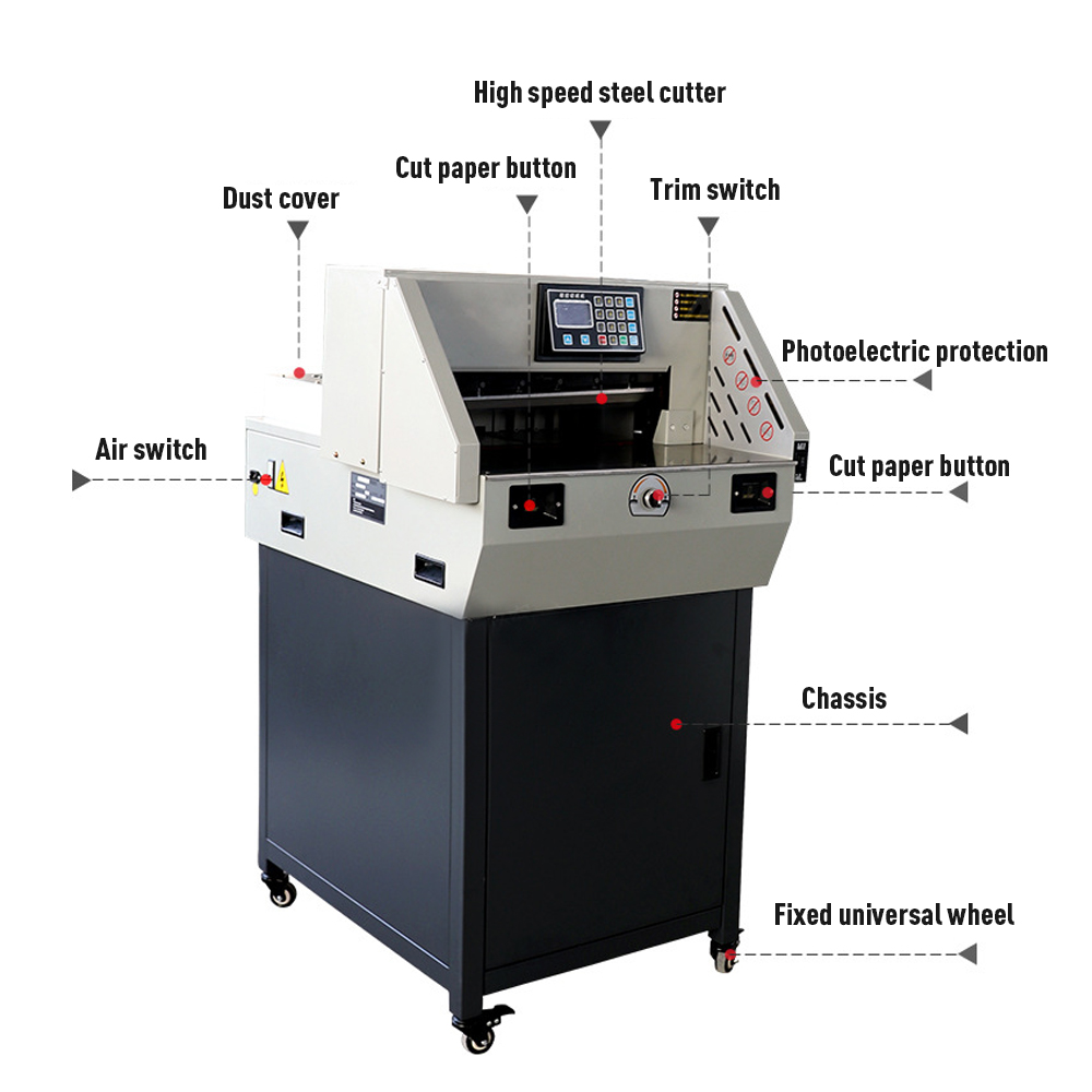 Excellent 3 Motors A4 Guillotine Desktop Electric Paper Cutter for Precision Cutting