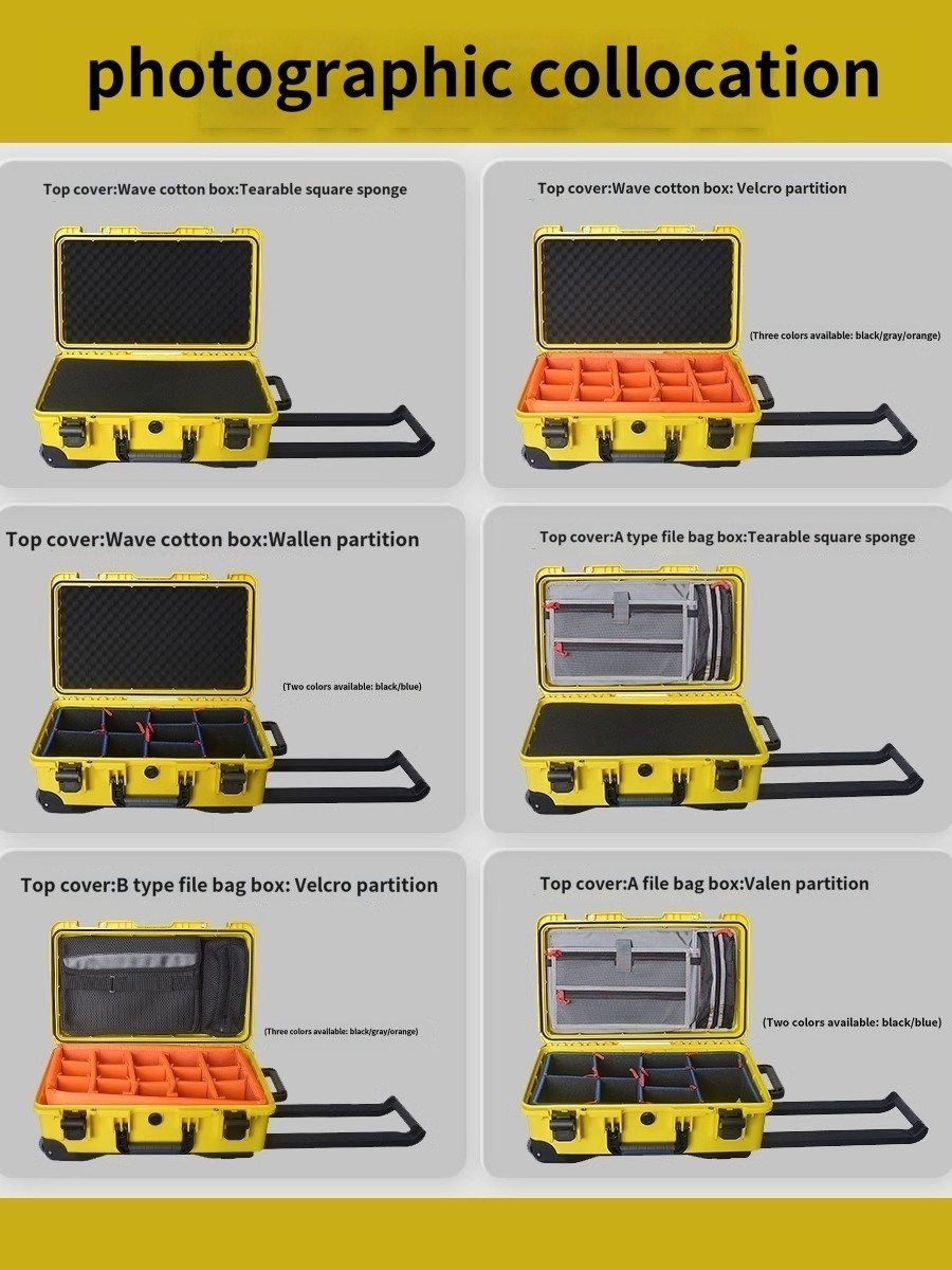 IP67 Waterproof Tool Storage Case 560x350x230mm Customizable Interior
