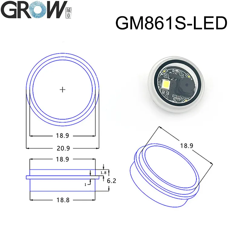 Grow GM861s-LED White Fill Light Qr Code Bar Code Barcode Scanner Module