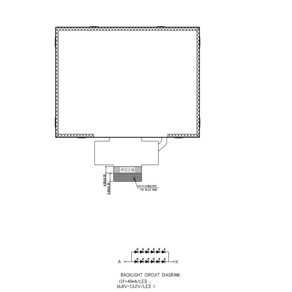 4.3 Inch 480x272 IPS TFT Display Module RGB 24 Bit Driver IC SC7283