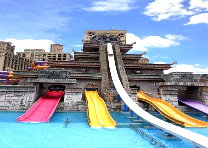 10mm Thickness High Speed Water Slide Blue Red Yellow Color