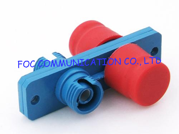 Rectangular FC SM Duplex Fiber Optic Adapter High Precision Alignment
