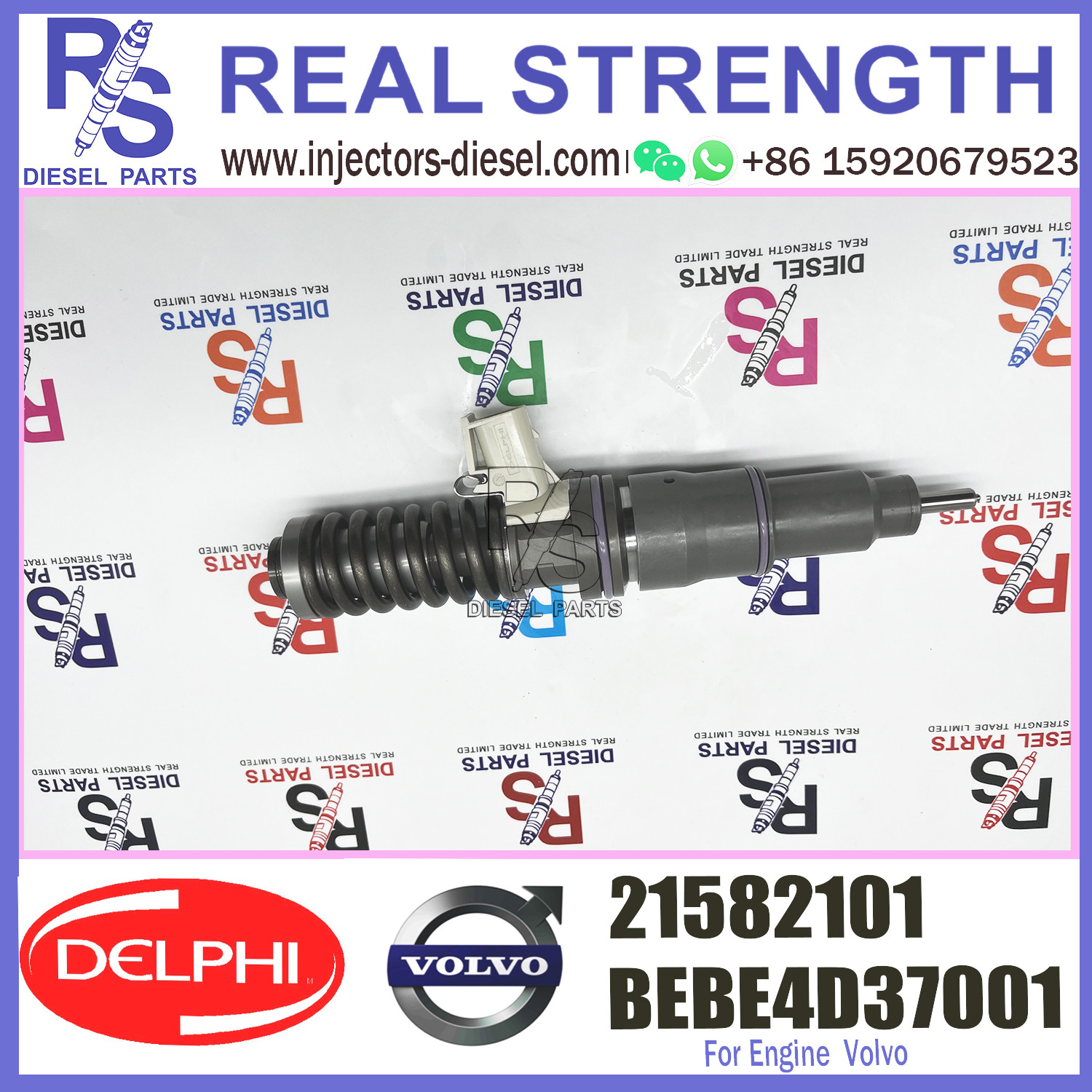 Diesel Engine Parts Fuel Injector Eui Common Rail Inyector 7421582101 BEBE4D37001 21582101 for V-O-L-V Truck MD11 E3.18