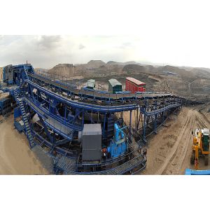 Bulk Material Curved Belt Conveyor System Long Distance