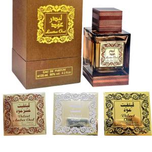 Quality Custom Matte Personalized Label Metal Sticker Scented Perfume Candles Label for sale