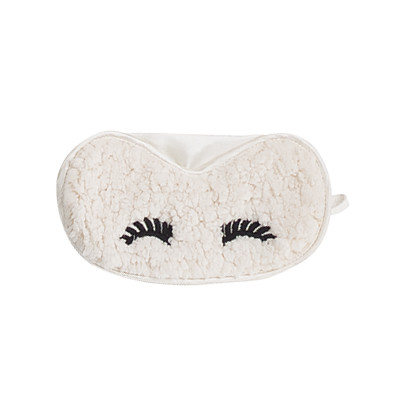 Quality Embroidery Polyester Plush Spa Eye Mask Nap Cover Blindfold for sale