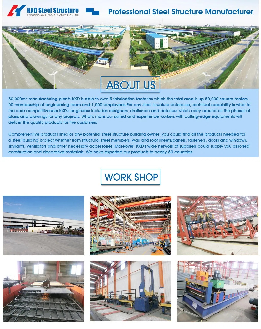 According with Architecture Standard Prefabricated Steel Structure Frame Workshop 1