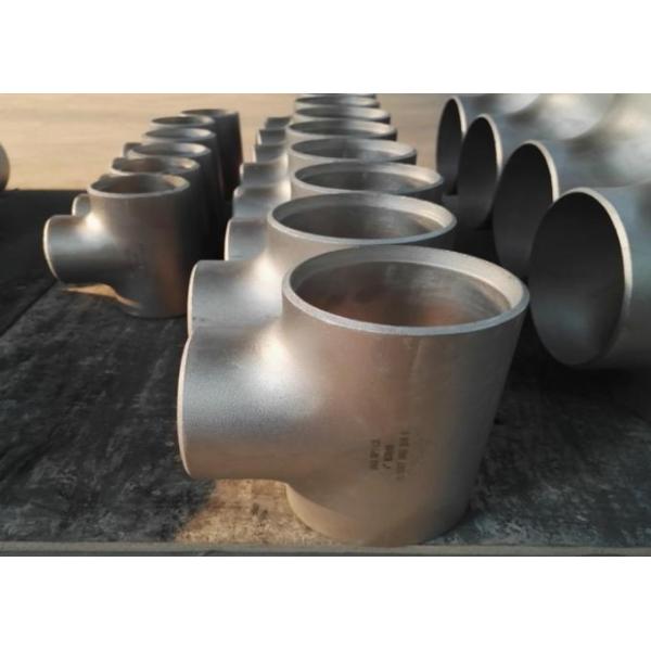 Round Seamless Stainless Steel Equal Tee Alloy C Pipe Fittings 2 - 40 Mm Wall Thickness