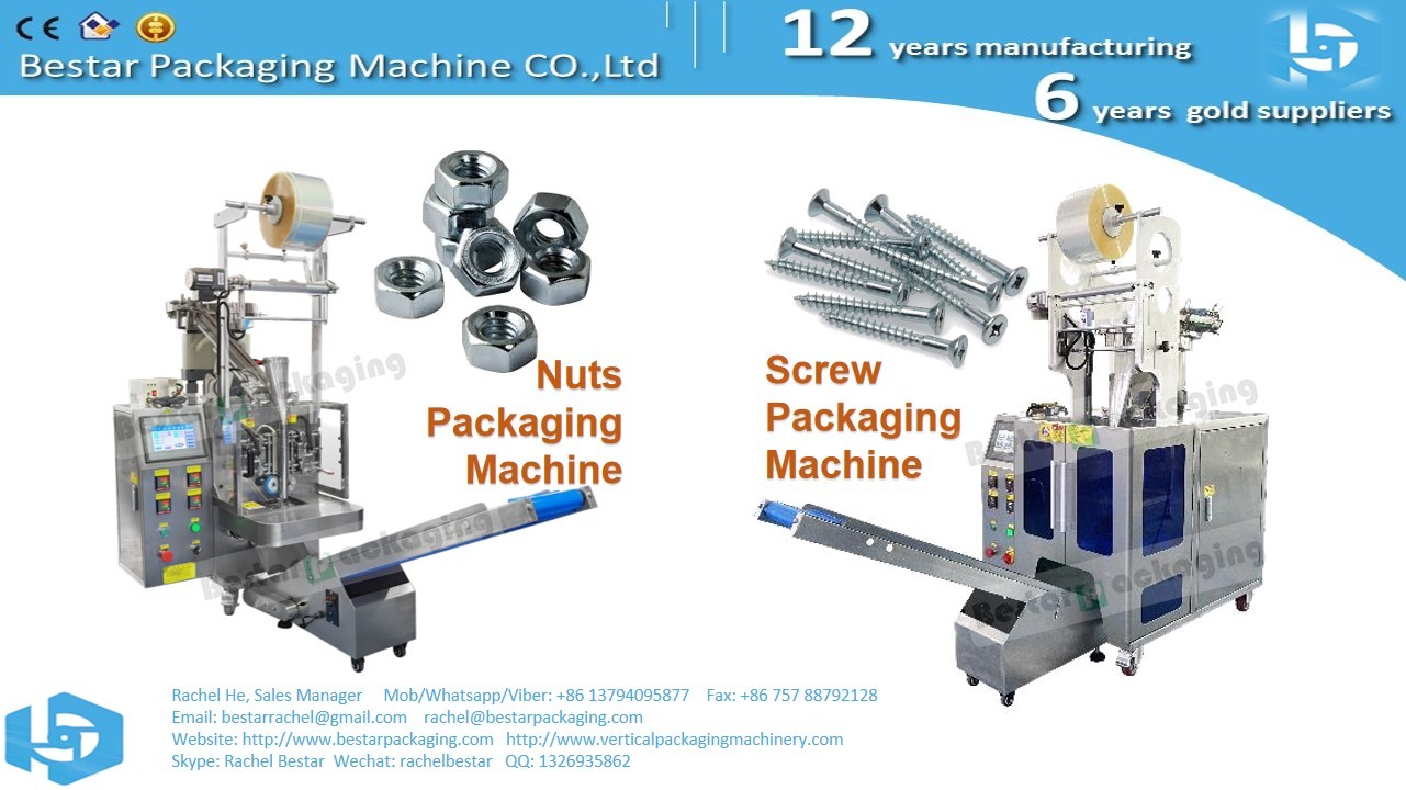 Bestar counting packaging machine for washers customized exhaust hole and easy tear linking bags