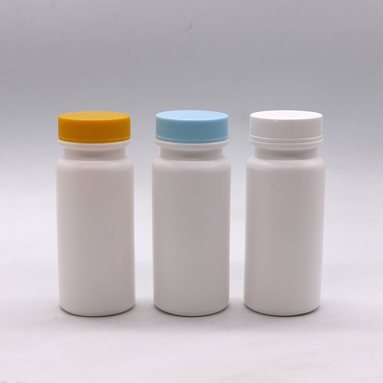 Collar Material HDPE 120ML White Plastic Bottle for Pill Vitamin Capsule 120CC Empty