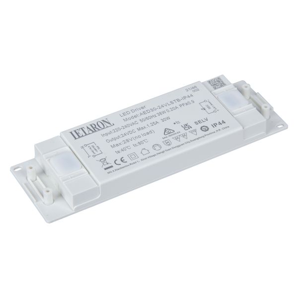 30W 24VDC IP44 Waterproof Led Drivers for Mirror Lighting and Cabinet Lighting