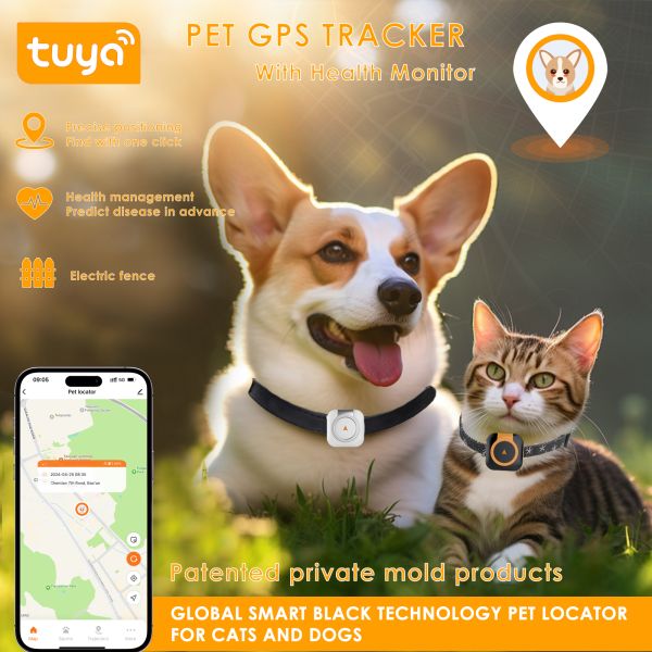 Mini 4G GSM Bluetooth Pet Tracker Waterproof IP67 GPS Micro Locator ABS+PC Real-Time Tracking Anti-Lost for Cats Dogs
