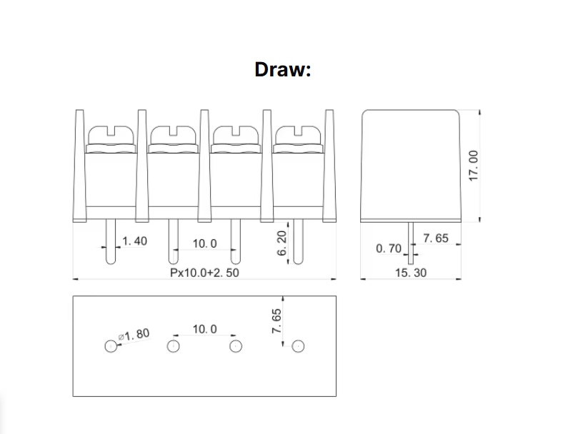 KF55C-10.0-04P KF55C-10.0-06P KF55C-10MM 2P-24P Pluggable terminal block Connectors