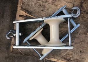 Quality Nylon Sheave Aerial Cable Stringing Roller Conductor Block 10KN for sale
