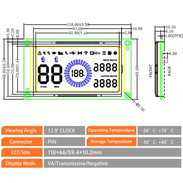 High Performance Custom LCD Display OEM ODM VA Transmissive Negative Custom Lcd Panel