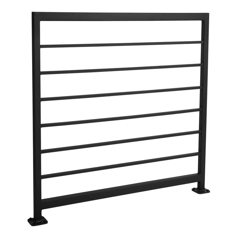Balcony Safety Railing Wrought Iron Galvanized Steel Type For Villa Garden