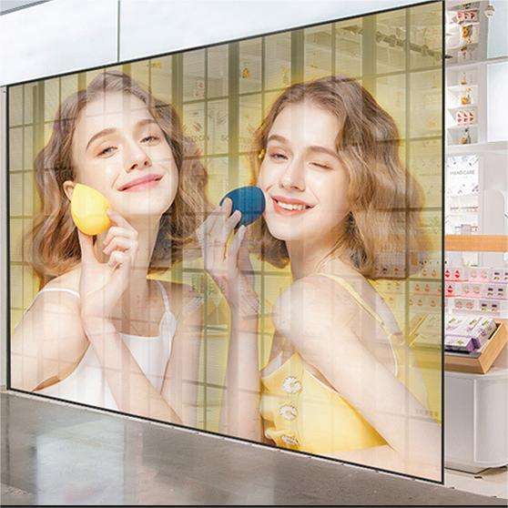 Flexible Design LED Transparent Film Screen with 100000hours Life Span and 200W/m2 Average Power