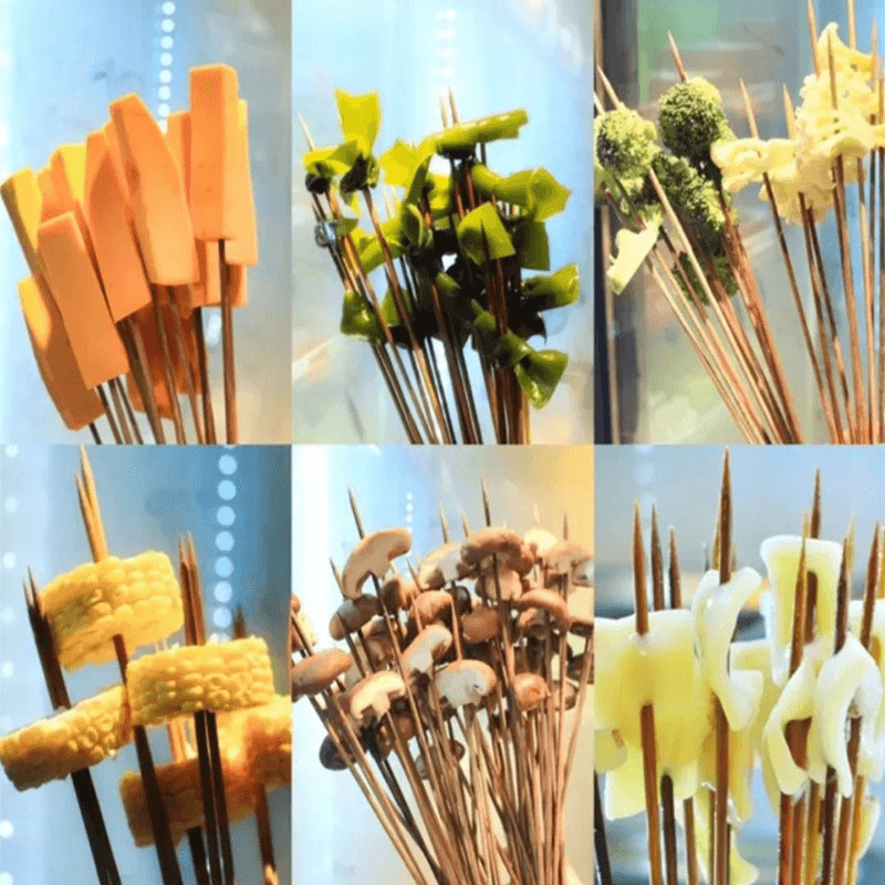 Natural Bamboo Disposable BBQ Skewer Sticks For Outdoor Camping And Business Gifts
