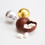 Solid Chocolate Marshmallow Candy With Mini Marshmallow Bomb