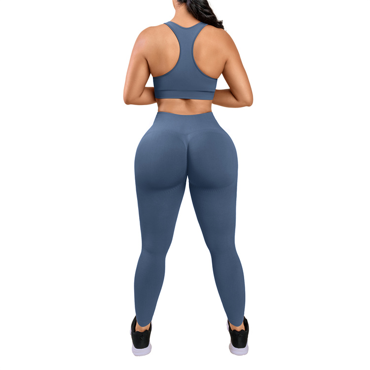 Hexin 's Women's High Waist Yoga Set Eco-Friendly Custom Gym Wear in Seamless Design
