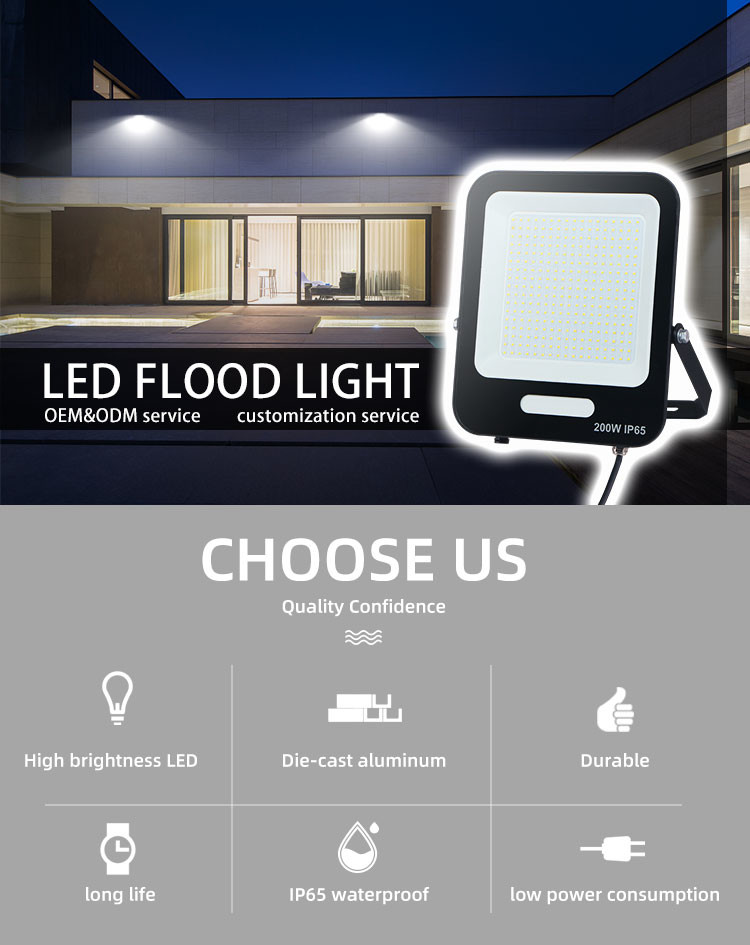 DC 12V 24V 220V 110V Waterproof IP66 Led Projector Lamp 30W 50w 100w 200w Portable Led Floodlight Outdoor Flood Light