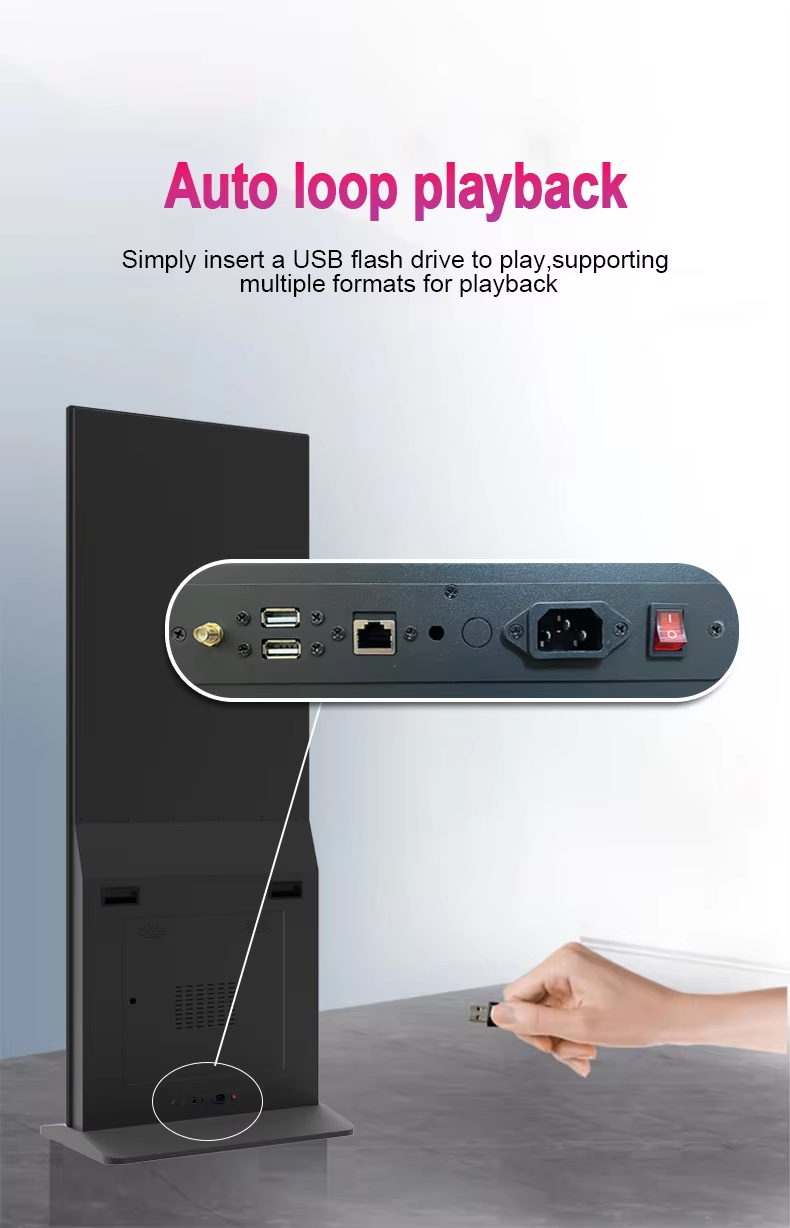24" Wall-Mounted Touchscreen Digital Signage Display, with WiFi, RJ45 Android OS, for Retail & Hospitality