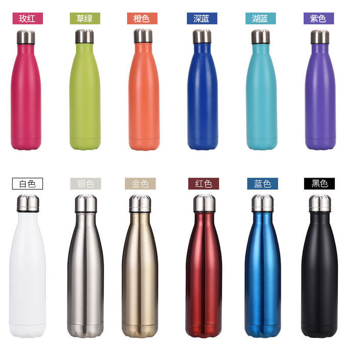 17oz Stainless Steel Water Bottles Vacuum Insulated Water Bottles Double Walled Powder Coated Reusable Metal Sports Water Bottles Keep Drinks Hot And