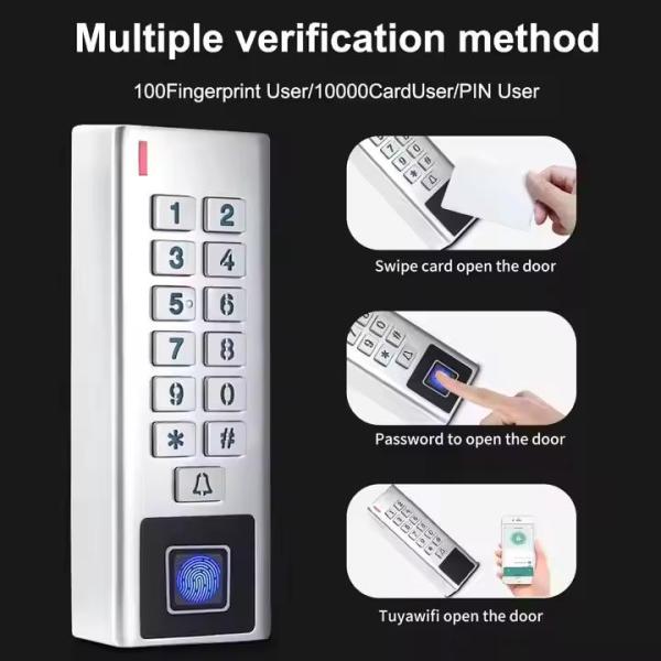 Weatherproof Outdoor Wifi Tuya App Standalone Metal Keypad Access Control