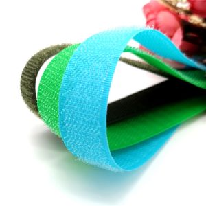 Customized nylon polyester self adhesive hook and loop strap