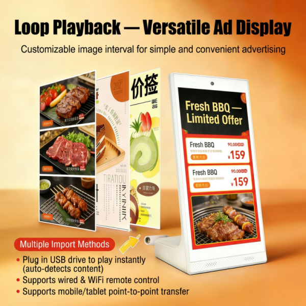 10.1″ / 15.6″ L-Shape Touch Screen Digital Signage with Full HD Resolution and Face Recognition Camera