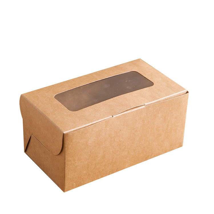 Quality Square Kraft Gift Boxes With Window Varnishing Embossing Surface for sale