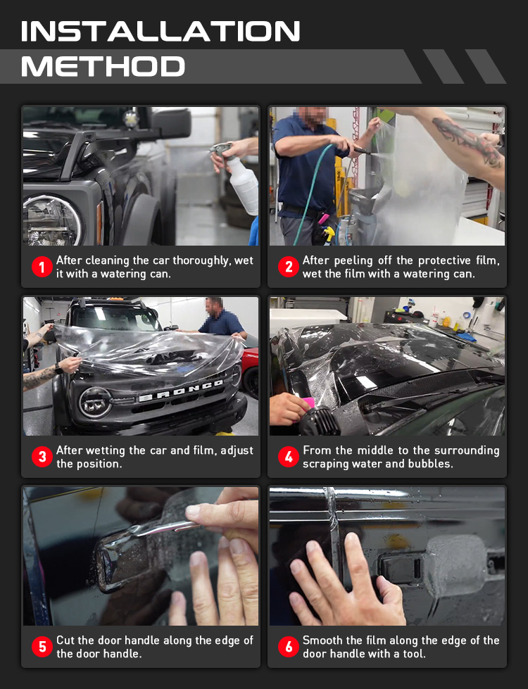TPU Color Changing PPF Self Healing Car Wrap Film 6.5mil
