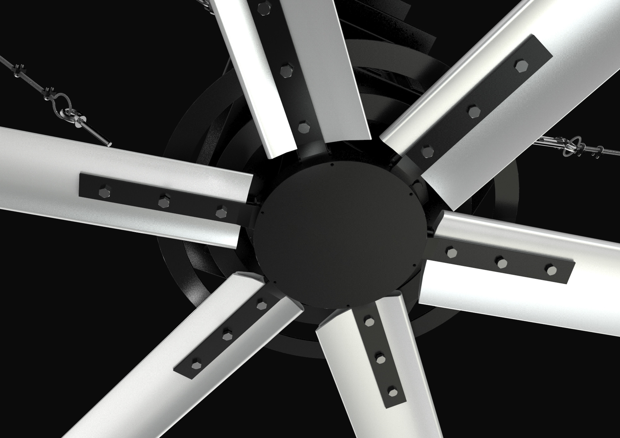 Industrial 24ft HVLS Ceiling Fan For Show Room