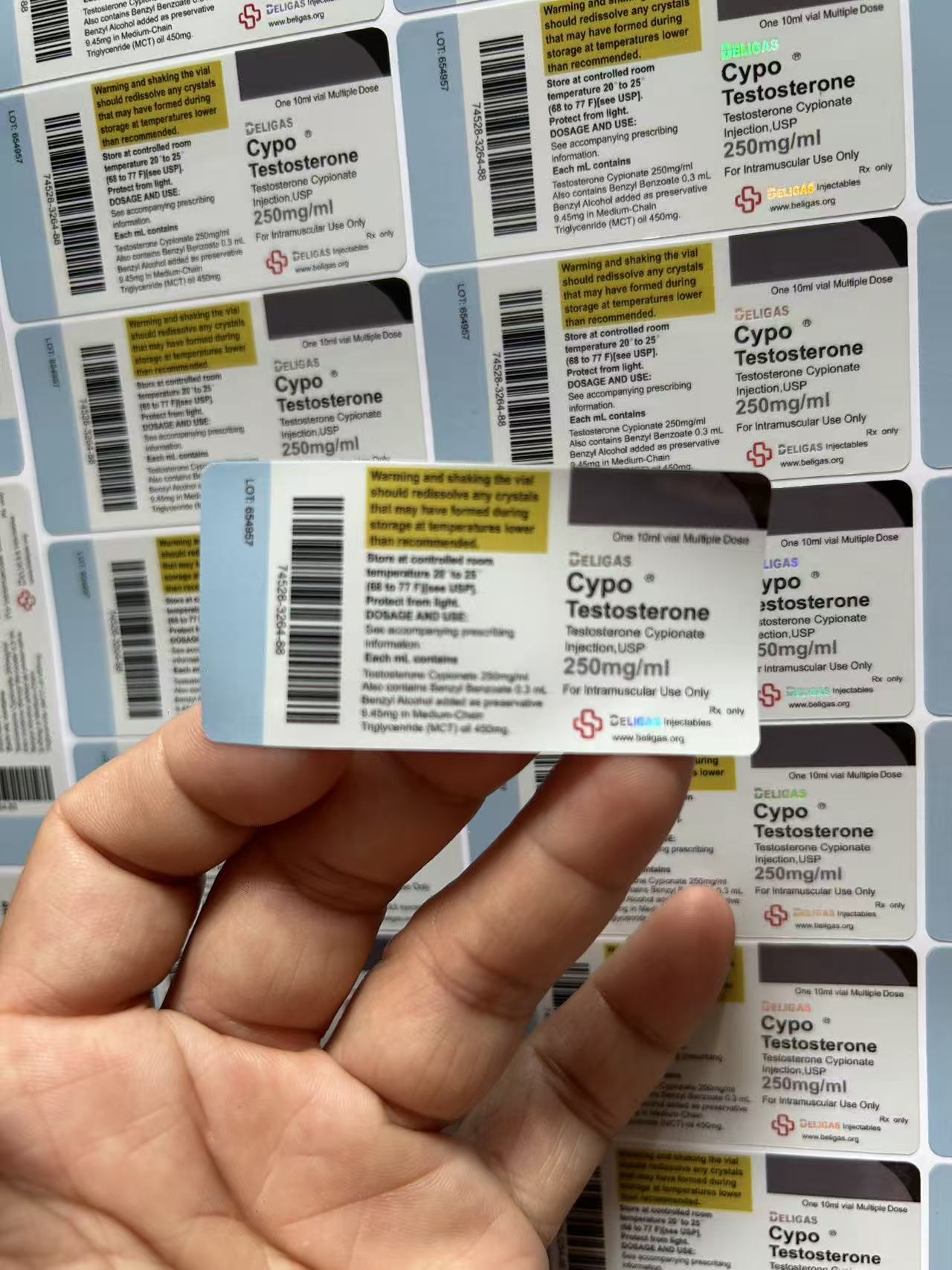 Quality 10 Ml Little Glass Vial Labels For Test Cyp for sale
