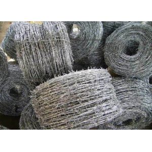 Quality low carbon steel security SWG12 X SWG14 Barbed Fencing Wire for sale