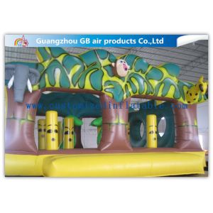 Zoo Theme Inflatable Jungle Bouncer Amusement Jungle Inflatable Bouncy Castle