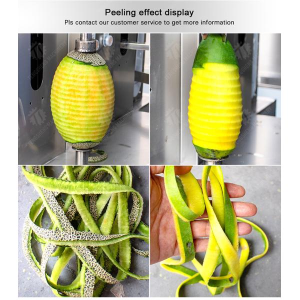Melon and fruit double-head with single cutter peeling machine papaya chieh-qua pumpkin wax gourd Peeling & polishing processing production