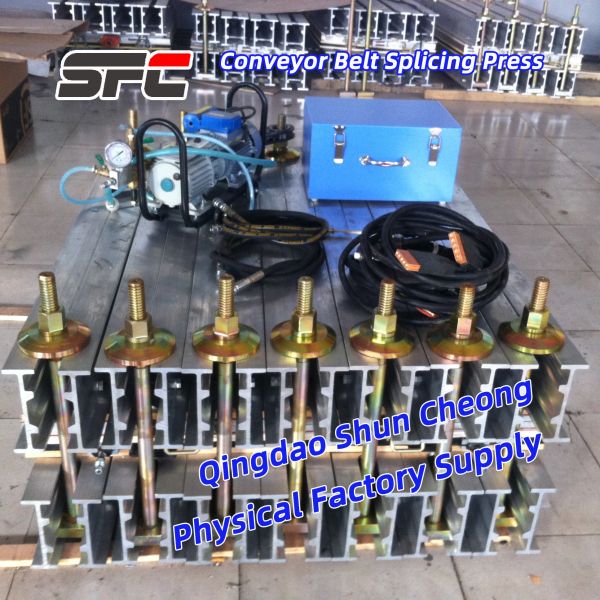 Custom-made Conveyor Belt Vulcanizing Machine with PLC Control System, 0-400℃ Temperature Range & Customizable Cooling System