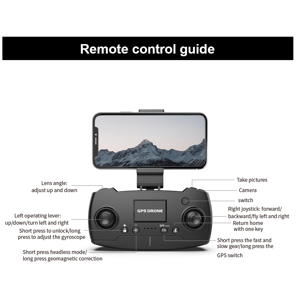 Foldable F188 Drone 5G Wifi GPS Brushless Motor Drone with 6K HD Camera Long Range Remote Control for Aerial Photography